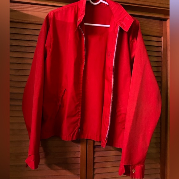 Vintage 80’s Red Zip Up Jacket - Picture 1 of 3